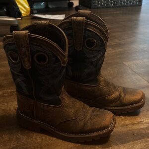 Rocky Kids Boots Distressed Brown and Navy